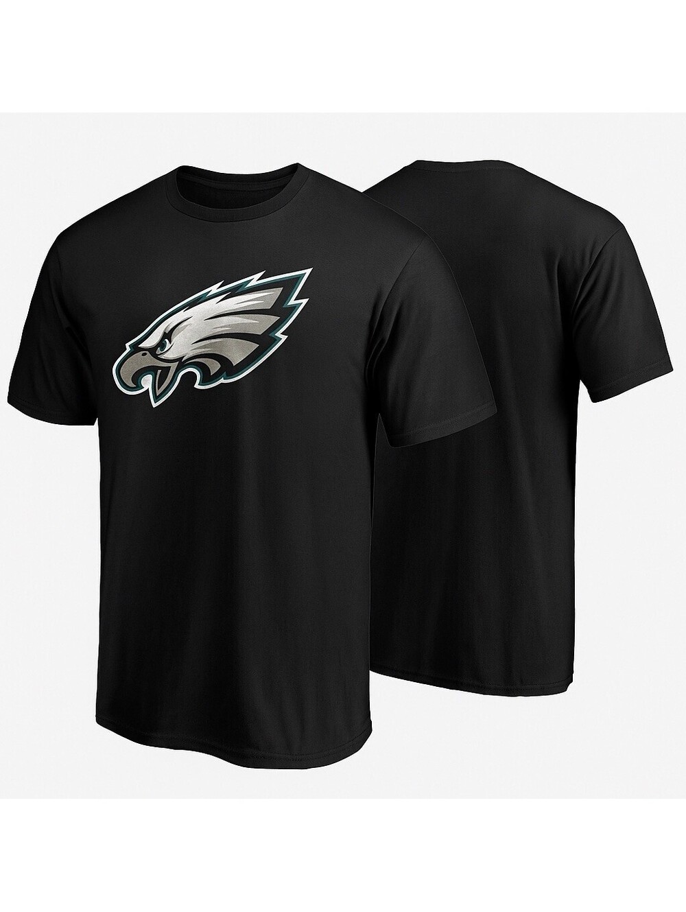 Philadelphia Eagles Fanatics Mens Small Black Logo Graphic NFL T-Shirt Defect